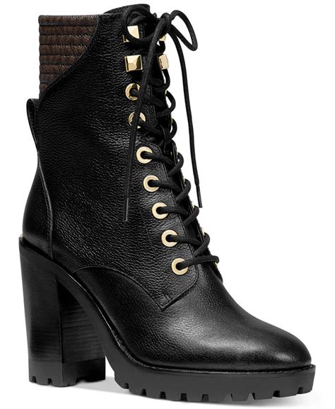 michael michael kors bastian lace up booties|michael kors slouch boots.